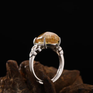 Nhẫn Thạch Anh Tóc Vàng #NTA0011 4