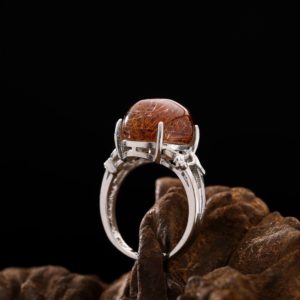 Nhẫn Thạch Anh Tóc Đỏ #NTA0012 5