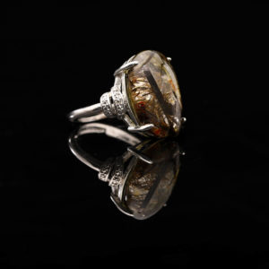 Nhẫn Thạch Anh Tóc Nâu #NTA0013 1