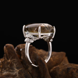 Nhẫn Thạch Anh Tóc Nâu #NTA0013 4