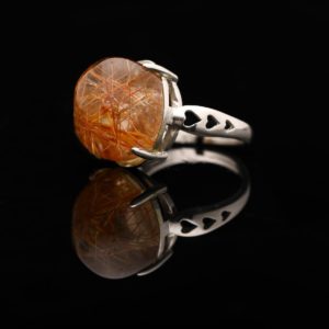 Nhẫn Thạch Anh Tóc Đỏ #NTA0015 1