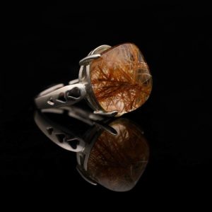 Nhẫn Thạch Anh Tóc Đỏ #NTA0015 2