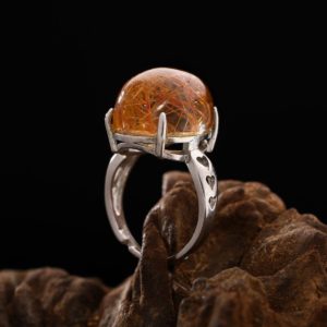 Nhẫn Thạch Anh Tóc Đỏ #NTA0015 5