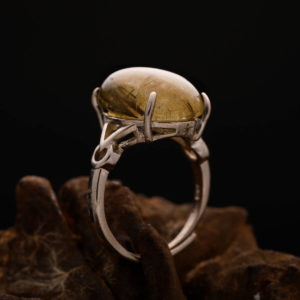 Nhẫn Thạch Anh Tóc Vàng #NTA0023 4