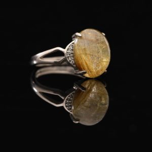 Nhẫn Thạch Anh Tóc Vàng #NTA0025 2