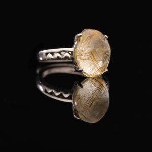 Nhẫn Thạch Anh Tóc Vàng #NTA0028 2