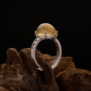 Nhẫn Thạch Anh Tóc Vàng #NTA0028 4