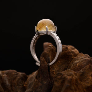 Nhẫn Thạch Anh Tóc Vàng #NTA0028 5