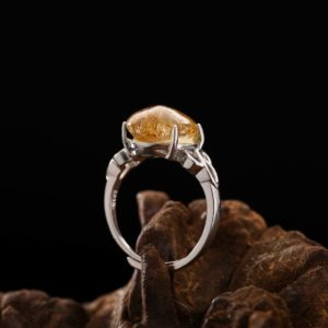 Nhẫn Thạch Anh Tóc Vàng #NTA0011 5