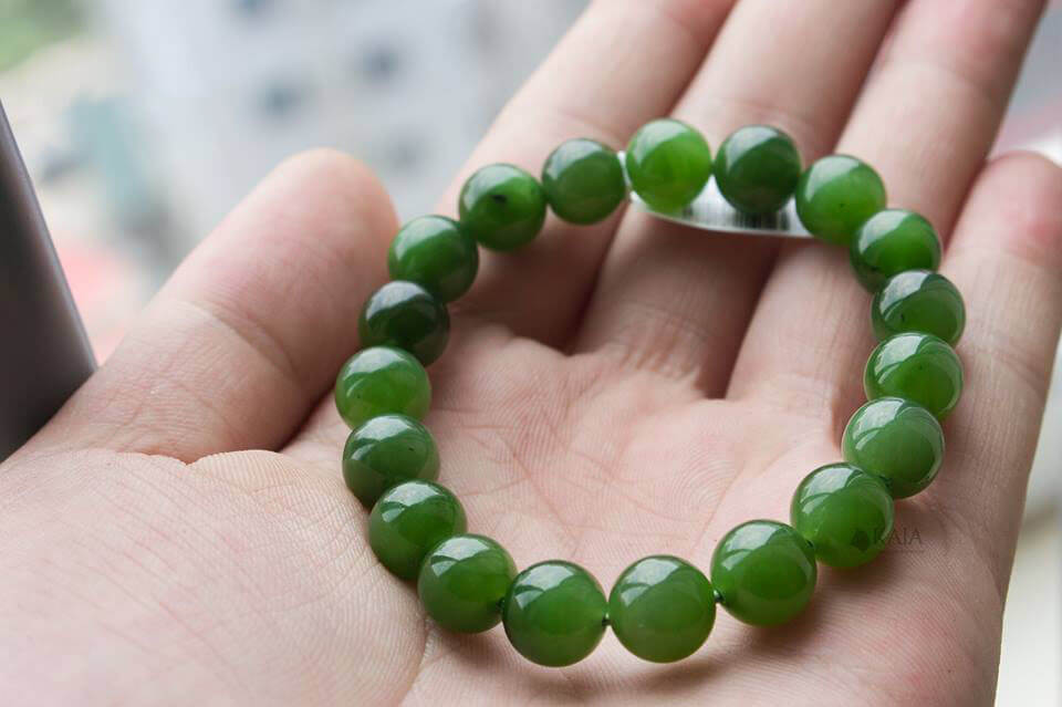Chuỗi Vòng Ngọc Bích - Nephrite Jade Thiên Nhiên
