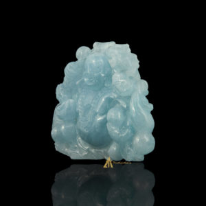 Mặt Phật Di Lặc Aquamarine #MAQ0002