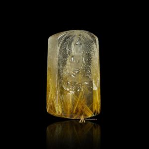 Mặt Phật Như Lai Đại Nhật - Tóc vàng bã mía #MTV0180