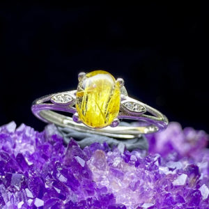 Nhẫn Thạch Anh Tóc Vàng #NTV-A20-006