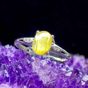 Nhẫn Thạch Anh Tóc Vàng #NTV-A20-026