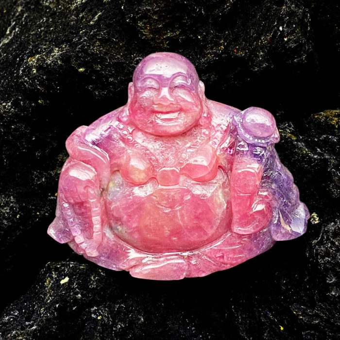 Mặt Phật Di Lặc Ruby Cộng Sinh Sapphire Lục Yên #MRB-0321-08