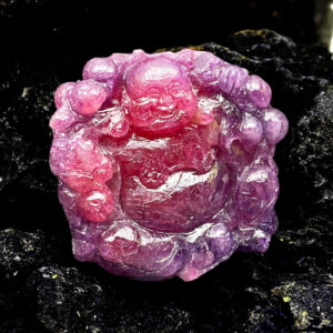 Mặt Phật Di Lặc Ruby Cộng Sinh Sapphire Lục Yên #MRB-0321-09 2