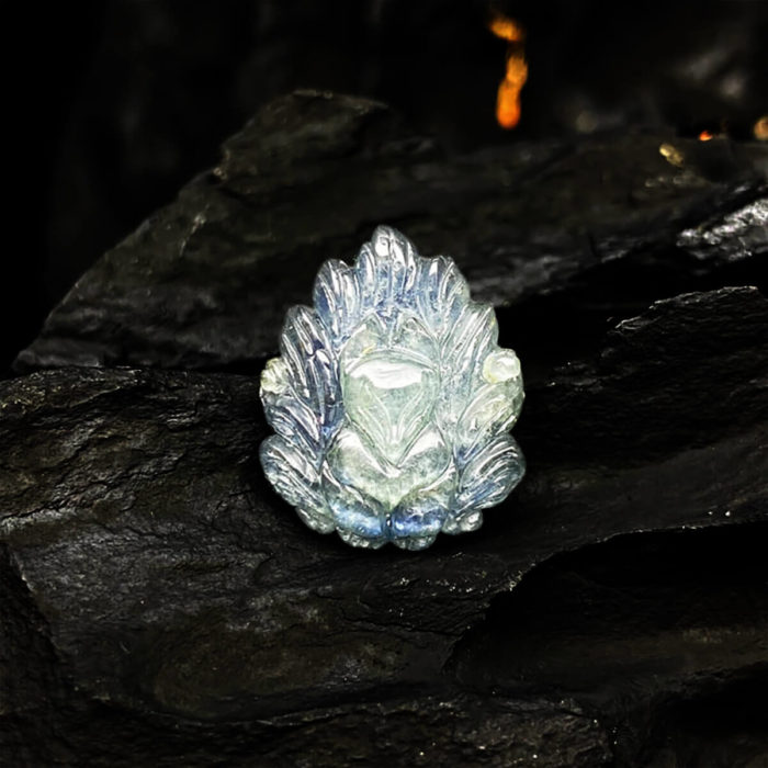 Mặt Hồ Ly Đá Sapphire Tự Nhiên #MSP-0404-01