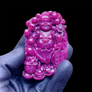 Mặt Phật Di Lặc Ruby Tự Nhiên #MRB-0805-01