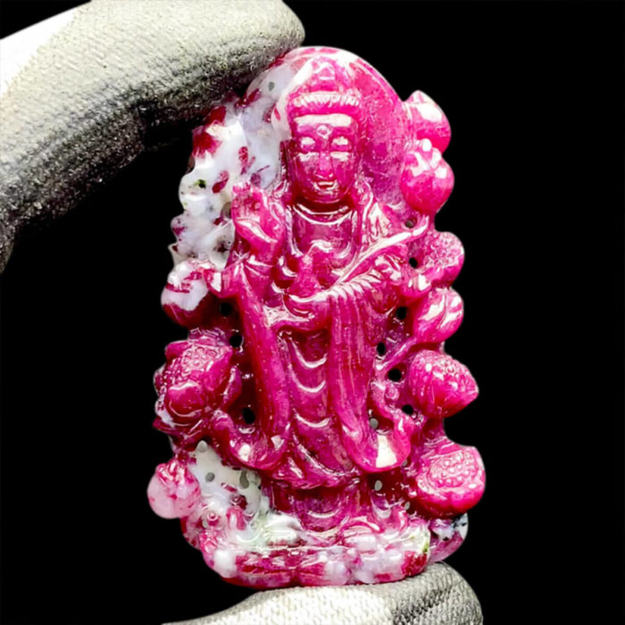 Mặt Quan Thế Âm Bồ Tát Ruby Nam Phi #MRB-0814-03