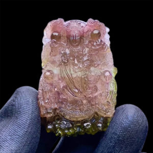 Mặt Quan Thế Âm Bồ Tát Tourmaline Lục Yên #MTM-0805-01