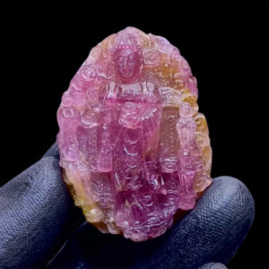 Mặt Phật A Di Đà Tourmaline Lục Yên #MTM-0805-02