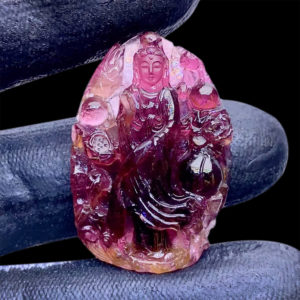 Mặt Quan Thế Âm Bồ Tát Tourmaline Lục Yên #MTM-0807-03