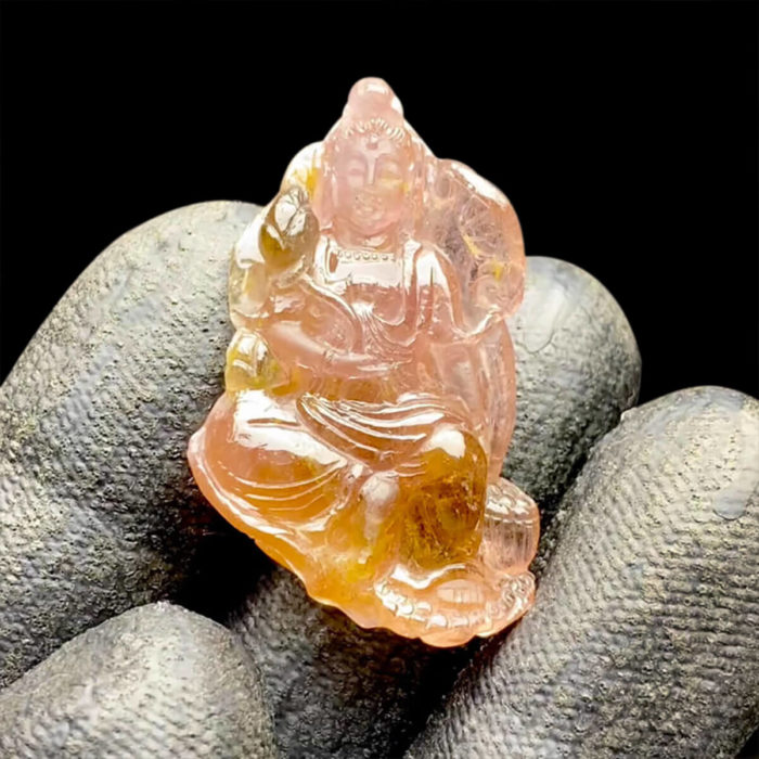 Mặt Đại Thế Chí Bồ Tát Tourmaline Lục Yên #MTM-0814-02