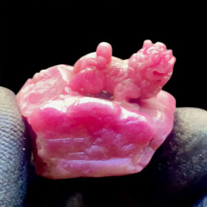 Mặt Dây Chuyền Cụ Kỳ Lân Ruby Indo #MRB-0903-03