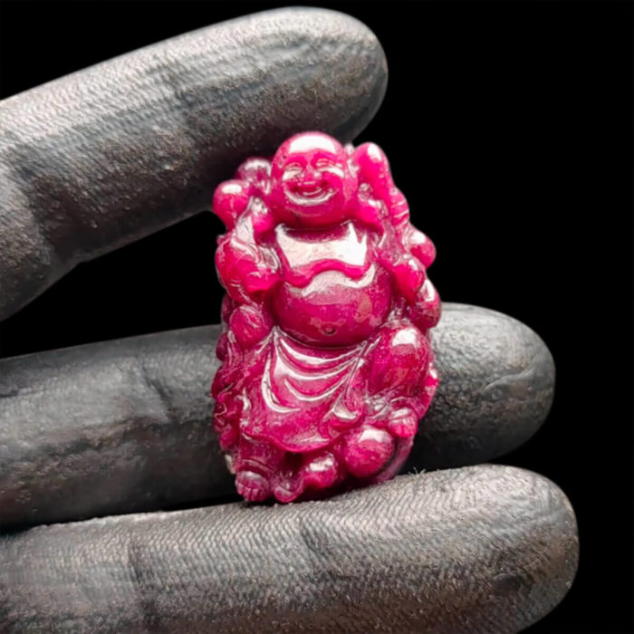 Mặt Phật Di Lặc Ruby Huyết Tự Nhiên #MRB-0922-01