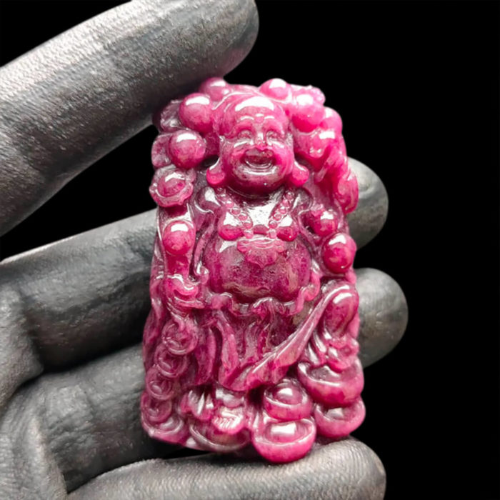 Mặt Phật Di Lặc Ruby Huyết Tự Nhiên #MRB-0922-06
