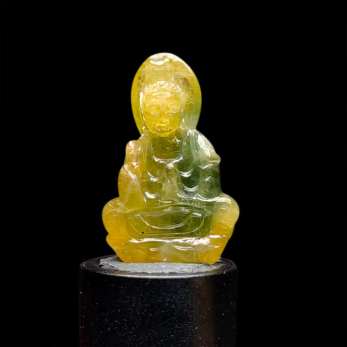 Mặt Quan Thế Âm Bồ Tát Toạ Sen Sapphire Xanh #MSP-0922-01
