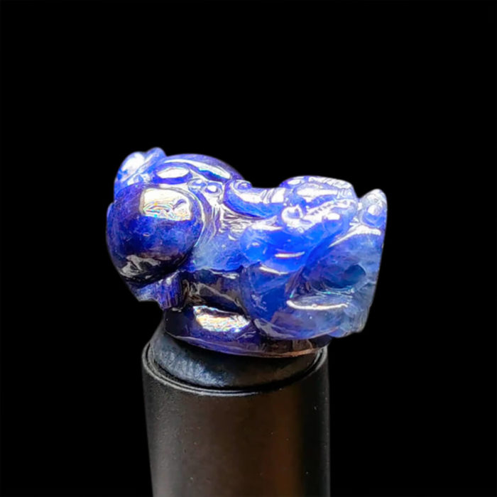 Mặt Tỳ Hưu Đá Sapphire Xanh Hero Tự Nhiên #MSP-0923-12