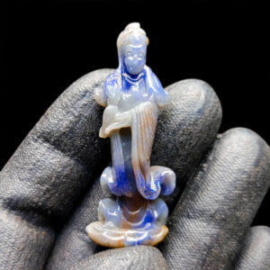 Mặt Quan Thế Âm Bồ Tát Sapphire Xanh Hero vs Xám #MSP-1004-04