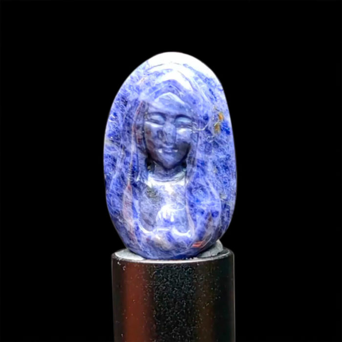 Mặt Đức Mẹ Maria Sapphire Xanh Hero - Tự Nhiên #MSP-1004-09