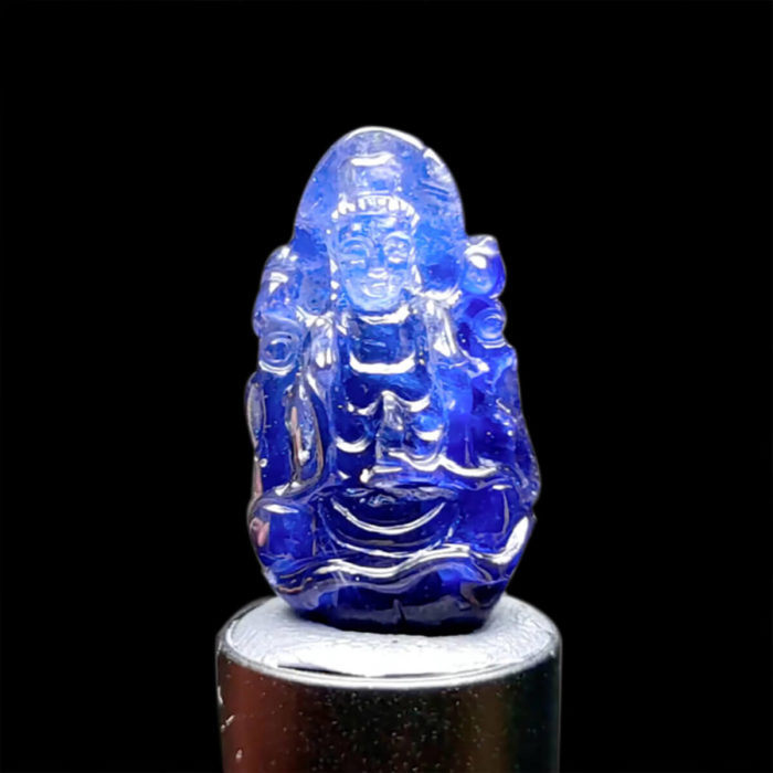Mặt Quan Thế Âm Bồ Tát Sapphire Xanh Hero #MSP-1004-11