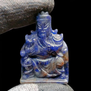 Mặt Quan Thánh Đế Quân Sapphire Xanh Hero + Xám - Tự Nhiên #MSP-1007-04