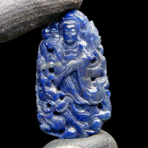 Mặt Quan Thế Âm Bồ Tát Sapphire Xanh Hero #MSP-1007-13