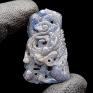 Mặt Rồng Phun Châu Sapphire Xanh vs Xám #MSP-1007-15