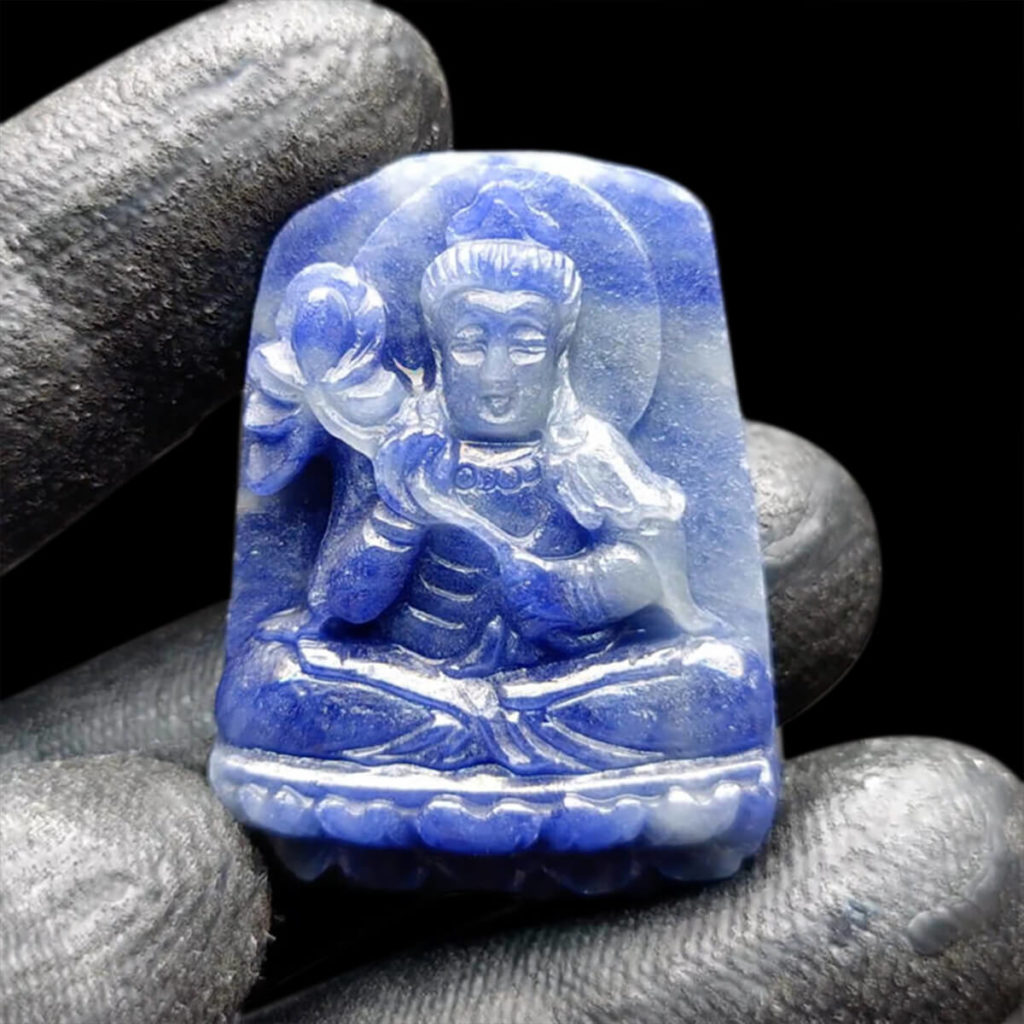 Mặt Đại Thế Chí Bồ Tát Sapphire Xanh Hero Lục Yên #MSP-1015-16