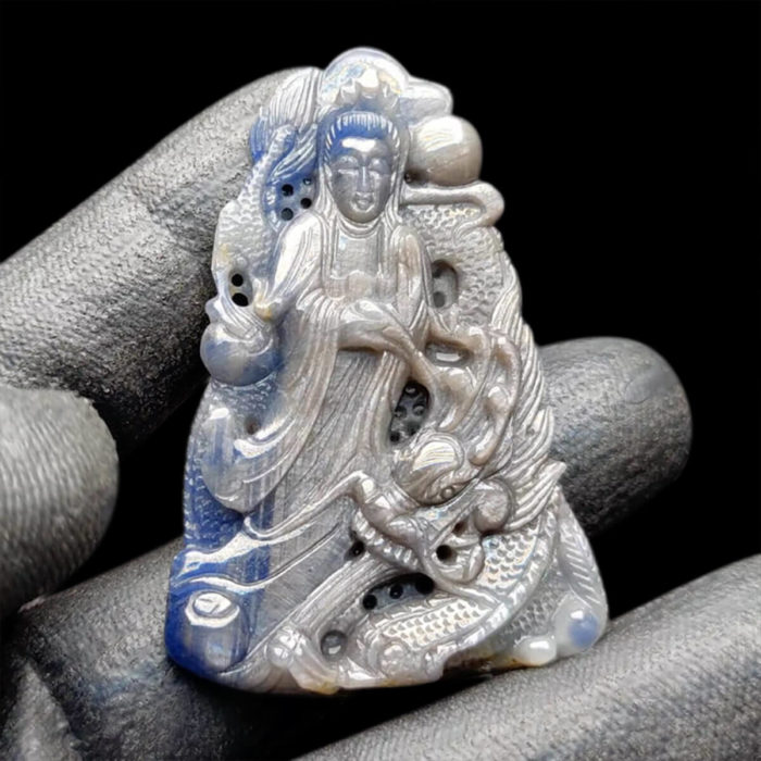 Mặt Quan Thế Âm Bồ Tát Sapphire Xanh Hero - Yên Bái #MSP-1015-25