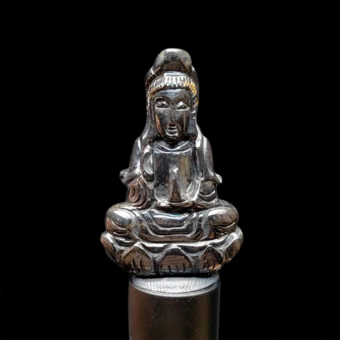 Mặt Quan Thế Âm Bồ Tát Sapphire Đen - Tự Nhiên 100% #MSP-1015-38