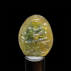 Mặt Phổ Hiền Bồ Tát Sapphire Vàng vs Xanh Lá #MSP-1021-19