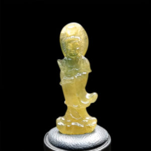 Mặt Quan Thế Âm Bồ Tát Sapphire Vàng Xanh #MSP-1024-40