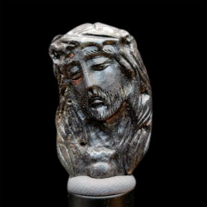 Mặt Chúa Giê Su Sapphire Đen #MSP-1025-04