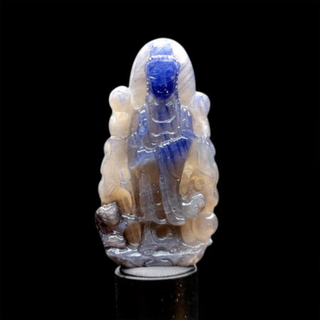 Mặt Quan Thế Âm Bồ Tát Sapphire Xanh Xám #MSP-1111-05