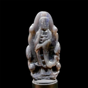 Mặt Quan Thế Âm Bồ Tát Sapphire Xanh Xám #MSP-1111-14