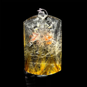 Mặt Phổ Hiền Bồ Tát - Thạch Anh Tóc Vàng #MTV-1220-31