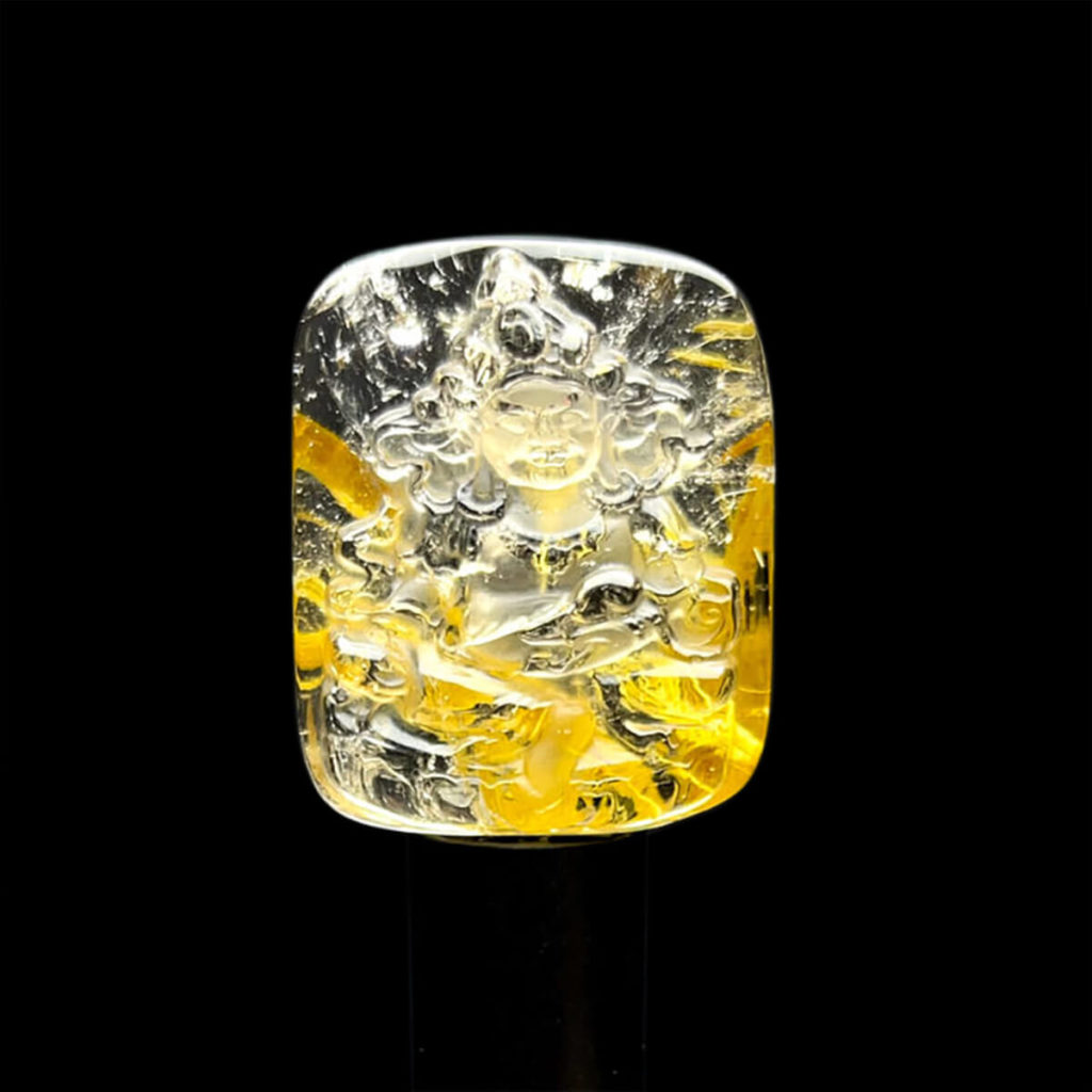 Mặt Hoàng Tài Bảo Thiên - Thạch Anh Tóc Vàng Hoa Thị #MTV-1220-35