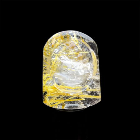 Mặt Hoàng Tài Bảo Thiên - Thạch Anh Tóc Vàng Bã Mía #MTV-1220-36