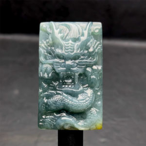 Mặt Rồng - Ngọc Cẩm Thạch Lam Dầu Huyết - Chuẩn A #MCTA-210108-06